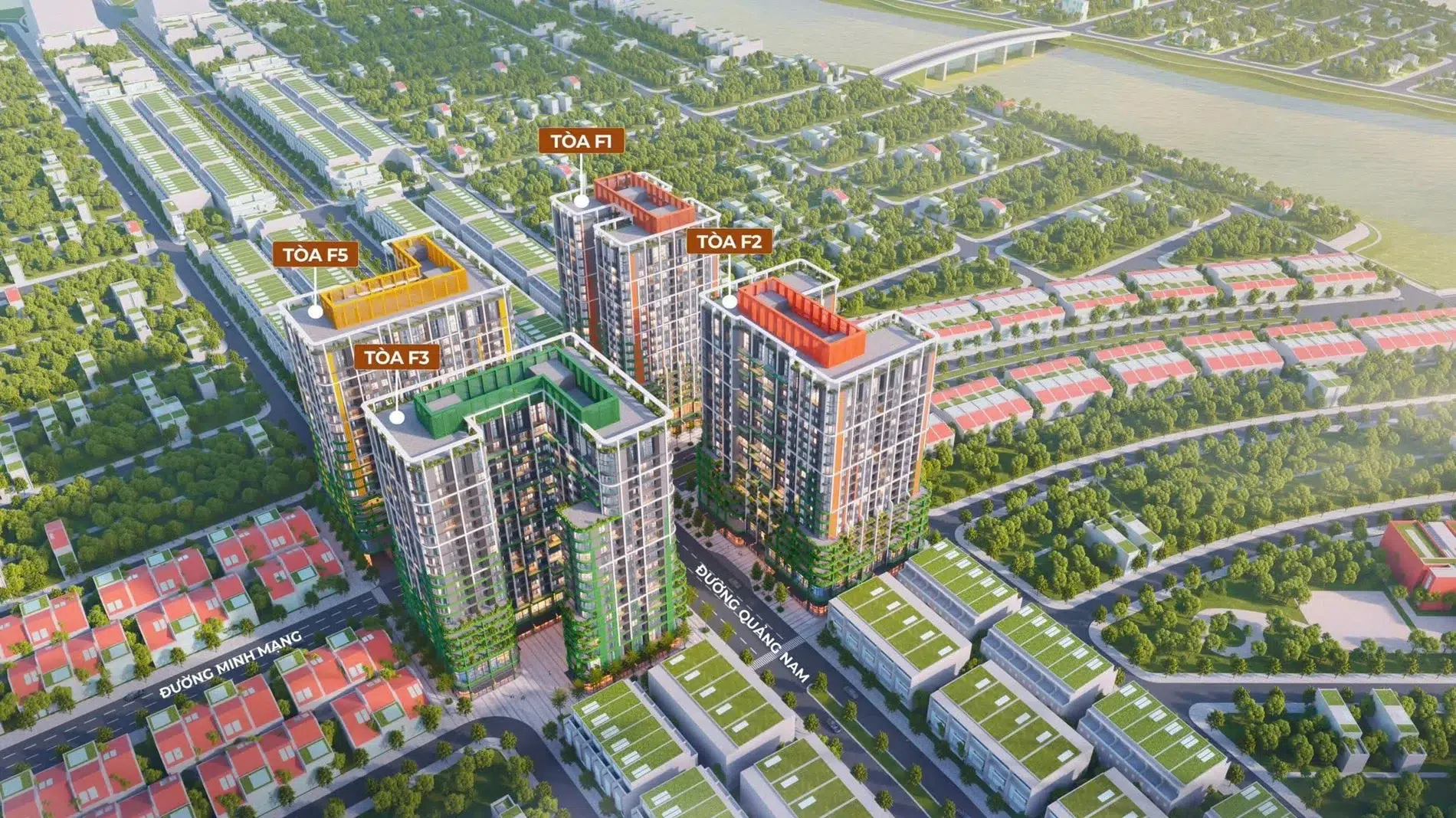 Tổng quan vị trí các tòa FourS Tower